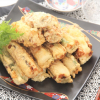 新感覚の絶品料理！ちく詰めの色々天ぷら-ちくポテ、ちくミート、ちく紫蘇梅チーズ、ちくツナマヨ昆布、ちく納豆海苔-